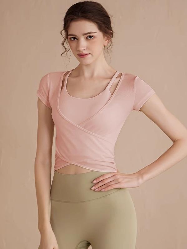 ヨガウェア レディース セットアップ 上下セット 2点セット 春夏 薄手 軽量 高級感 スポーツトップス ..
