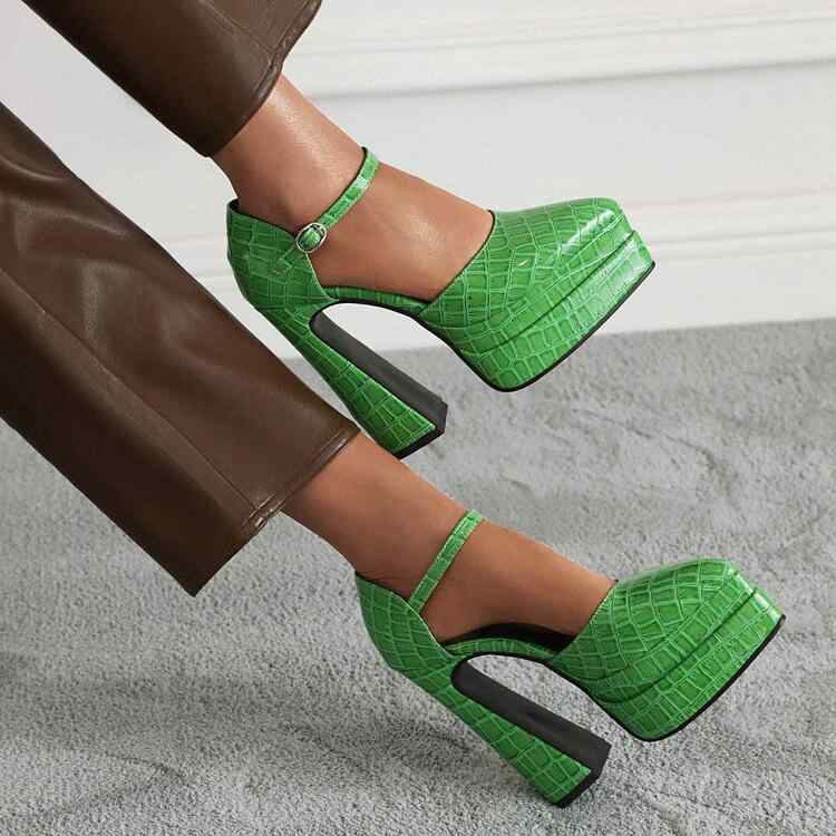 サンダル レディース 欧米風 ストーン柄 ポインテッドトゥ ダブルプラットフォーム カットアウト スト..