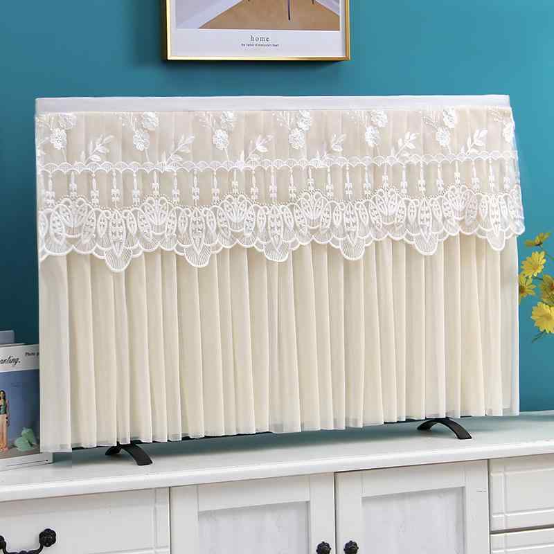 テレビ防塵カバー 電源ON対応 取り外し不要 裏地付き 液晶テレビ用 スタンド 壁掛け ポリエステル モダ..