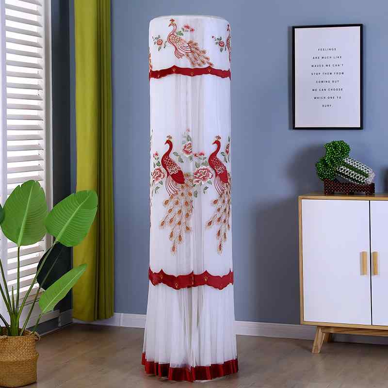 空調カバー 縦型 円柱型 キャビネットエアコン用 運転中も装着可能 防塵 保護 ホコリ対策 ポリエステル..