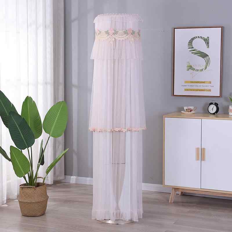 エアコンカバー 室内機用 家庭用 サマー 防塵 防汚 厚手 布製 レース飾り 保護カバー おしゃれ かわい..