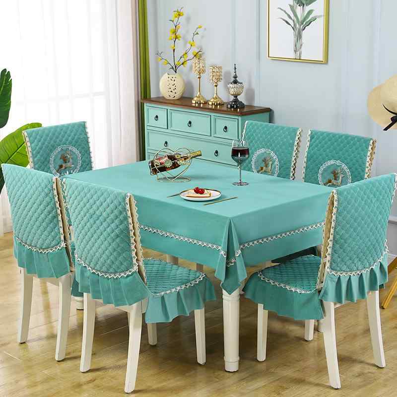 ダイニングチェアカバー 一体型 座面 背もたれ キルティング 中綿入り フランネル ベロア 厚手 防滑 防..