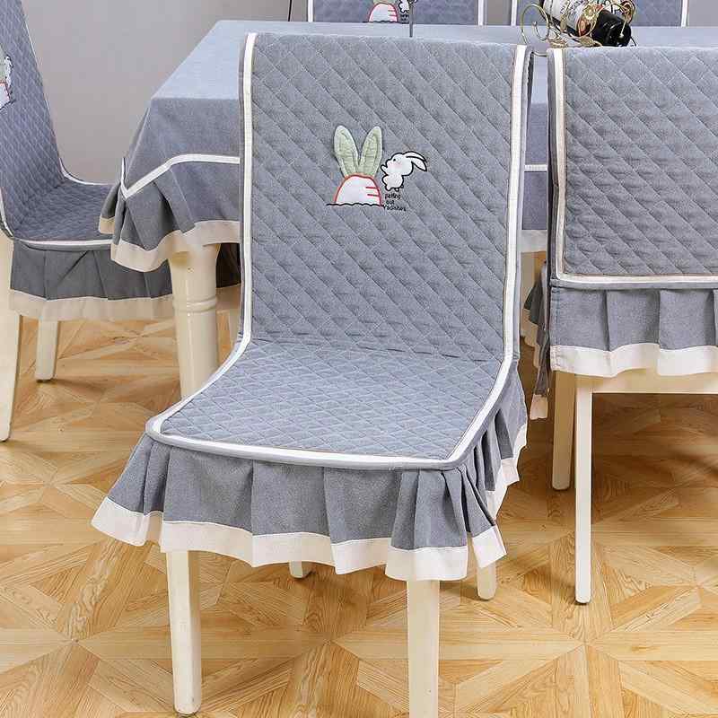 椅子カバー 一体型 家庭用 ダイニングチェア用 座布団 クッション 厚手 フランネル 滑り止め 汚れ防止 ..