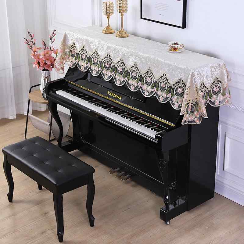 ピアノカバー ヨーロピアン 電子ピアノ デジタルピアノ ハーフカバー レース 刺繍 北欧 モダン シンプ..