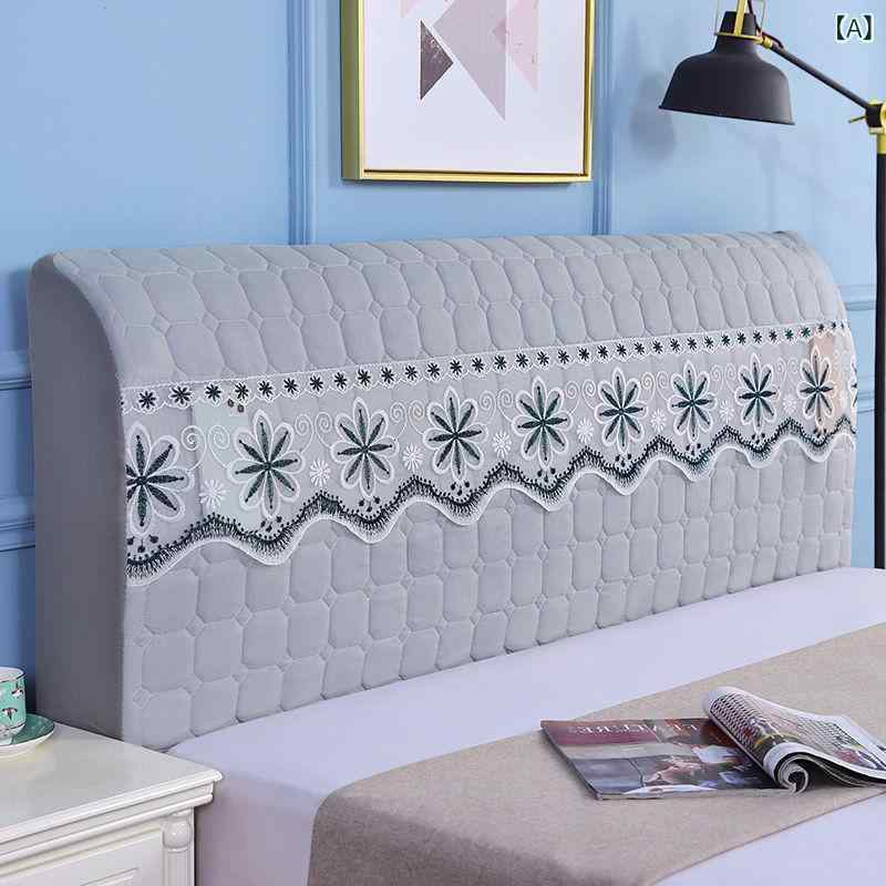 ベッドヘッドカバー フルカバー 厚手 ソフトクッション ポリエステル綿 防塵 防汚 シンプル モダン ヨ..