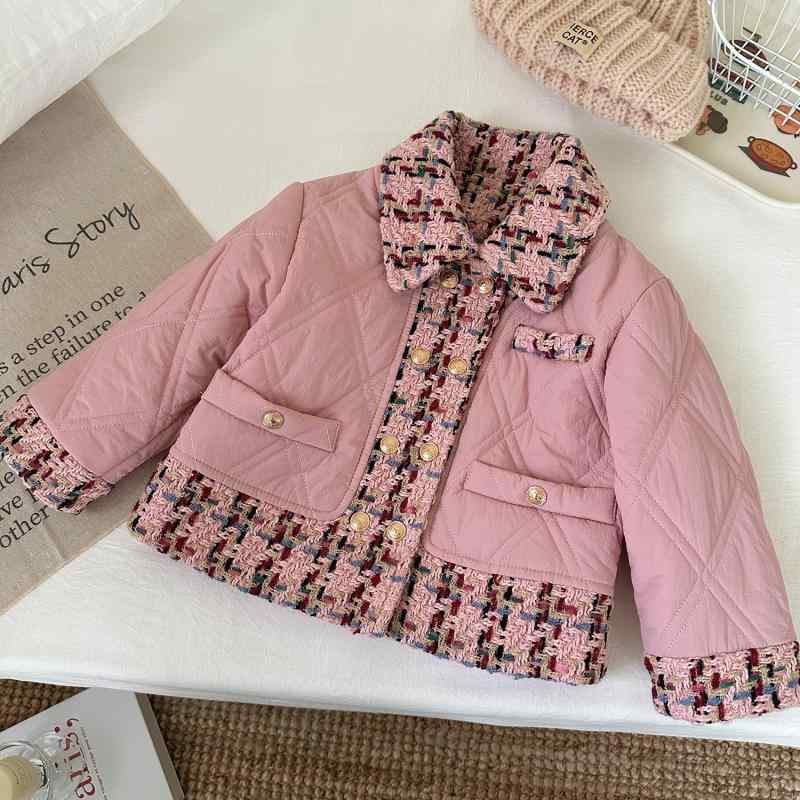 アウター 女の子 ガールズ キッズ 冬用 コート ジャケット 裏ボア 厚手 防寒 保温 あったか ダブルブレスト 襟付き 上品 きちんと感 かわいい おしゃれ ...