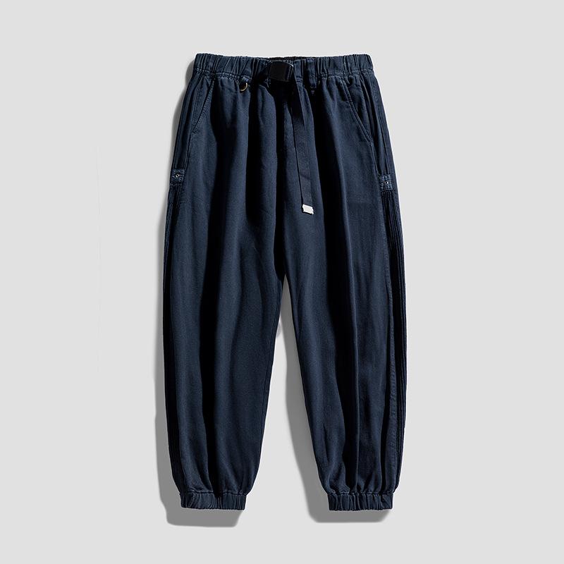 カーゴパンツ メンズ ストリート系 ワークテイスト ジョガーパンツ ゆったり ルーズシルエット 裾絞り コットン 綿 伸縮性 ストレッチ 高級感 スポーツ カジュアル 普段使い 日常使い 秋冬 ベージュ ネイビー ブラウン