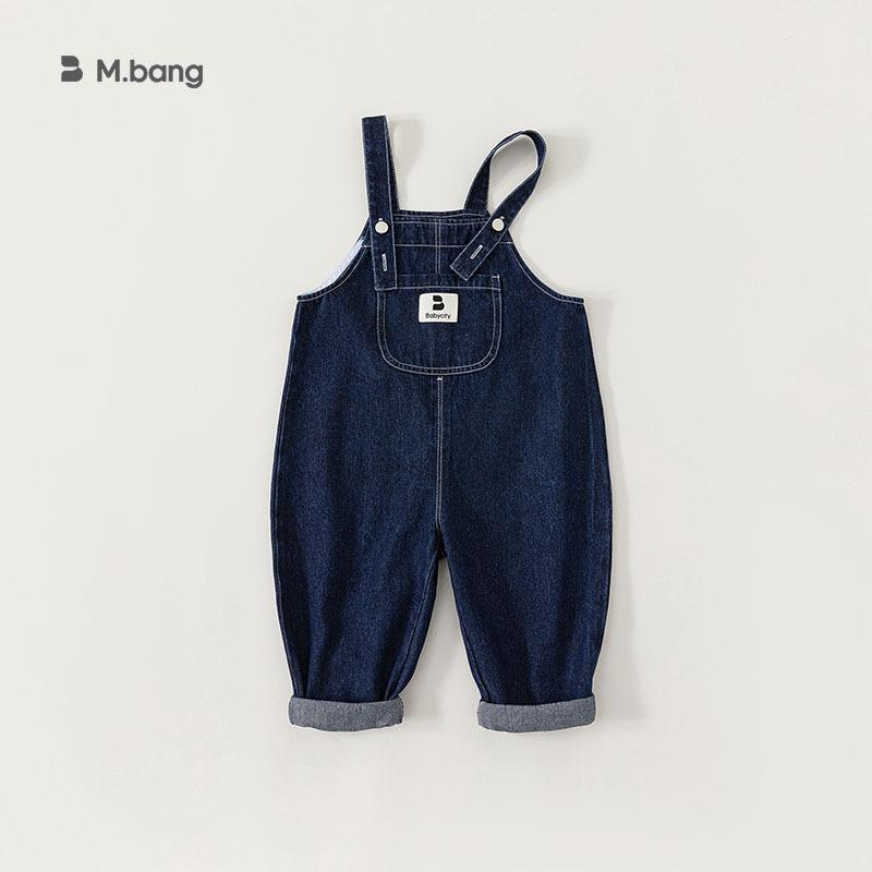サロペット キッズ デニム オーバーオール 男の子 女の子 男女兼用 パンツ 韓国 おしゃれ 子供服 春秋 コットン ブルー ロング丈 ソフト カジュアル 無地 普段使い