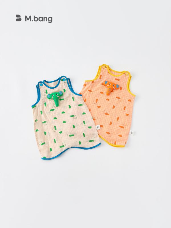 ロンパース ベビー 男の子 女の子 男女兼用 韓国 薄手 ノースリーブ カバーオール 春夏 接触冷感 再生..