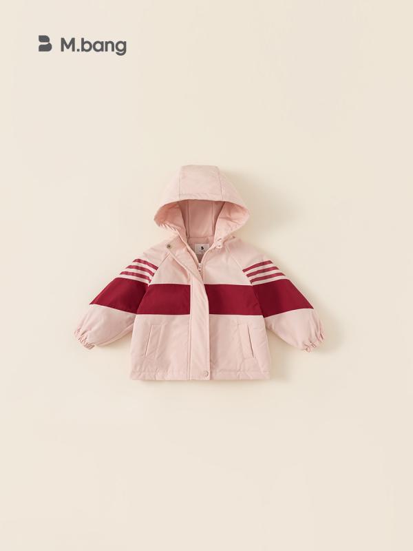 中綿ジャケット 女の子 キッズ ガールズ 子供服 フード付き 切り替え 配色 キルティング 厚手 防寒 保温 あったか カジュアル アウター コート ピンク ポ...