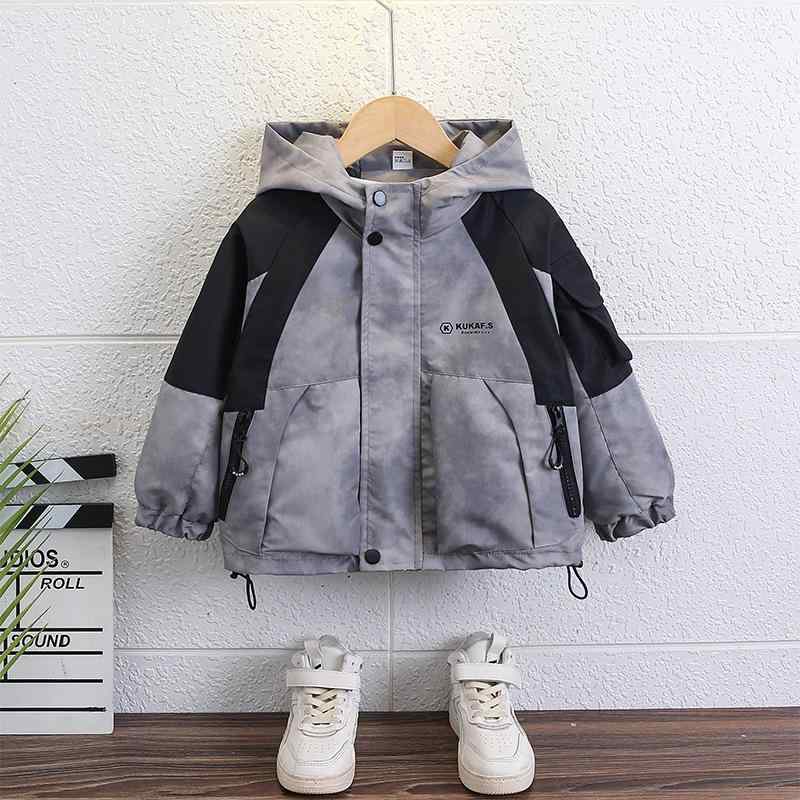 ウィンドブレーカー キッズ 男の子 フード付き 春秋 マウンテンパーカー ジャケット アウター 小学生 子供用 通学 防風 撥水 迷彩柄 ナイロン ジップアップ...