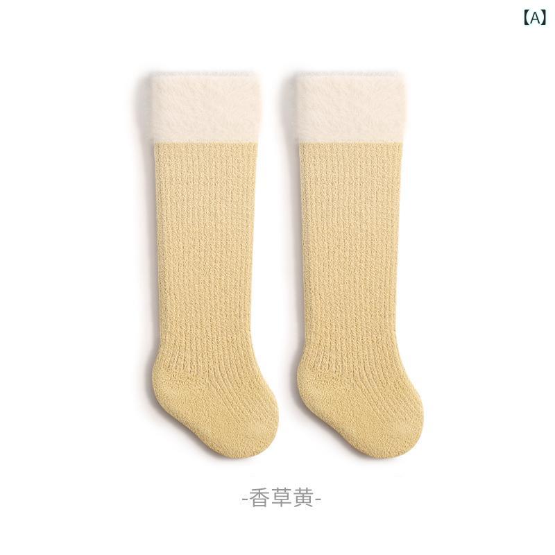 靴下 ベビー 新生児 赤ちゃん 子供 男の子 女の子 男女兼用 オーバーニー ニーハイ ロング丈 秋冬 厚手..