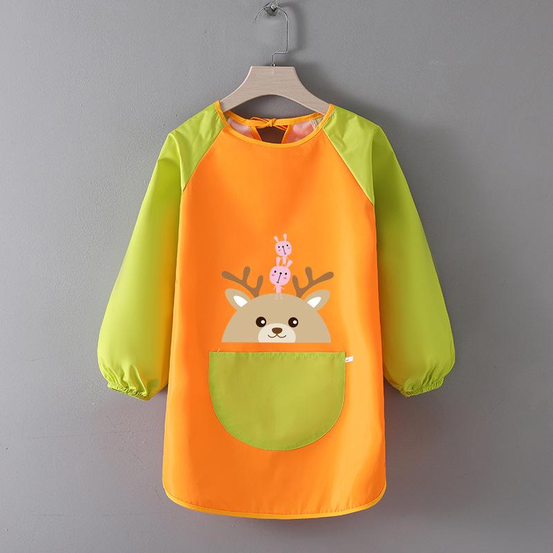 スモック キッズ 子供 男の子 女の子 幼児 園児 遊び着 長袖 防水 撥水 陶芸 書道 習字 お絵描き 絵画 工作 食事 粘土 泥遊び ポリエステル 速乾 耐久性 キャラクター かわいい 幼稚園 保育園