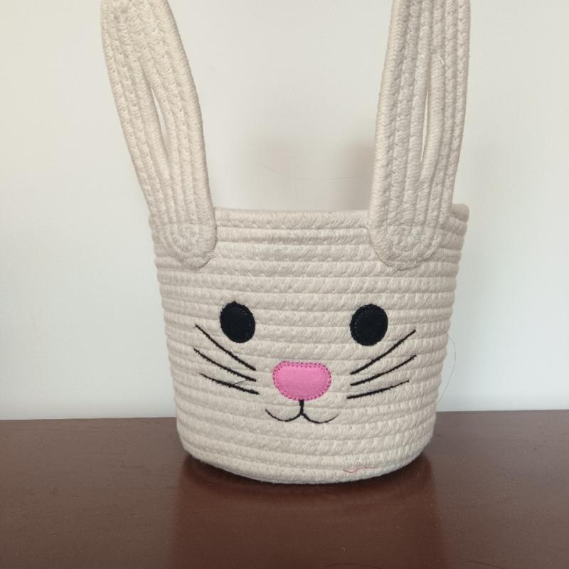 収納かご 子供 キッズ 綿ロープ 編み込み 手編み 動物 アニマル キャラクター かわいい アクセサリー ..
