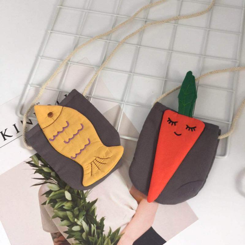バッグ キッズ ベビー 子供 幼児 かわいい ニンジン キャロット 小魚 フィッシュ ポシェット ミニショ..