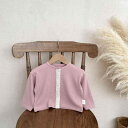 カーディガン 女の子 ベビー 幼児 綿 コットン レース フリル 長袖 前開き ラウンドネック 丸首 シングルボタン ショート丈 柔らかな肌触り 春秋 韓国 ベ...