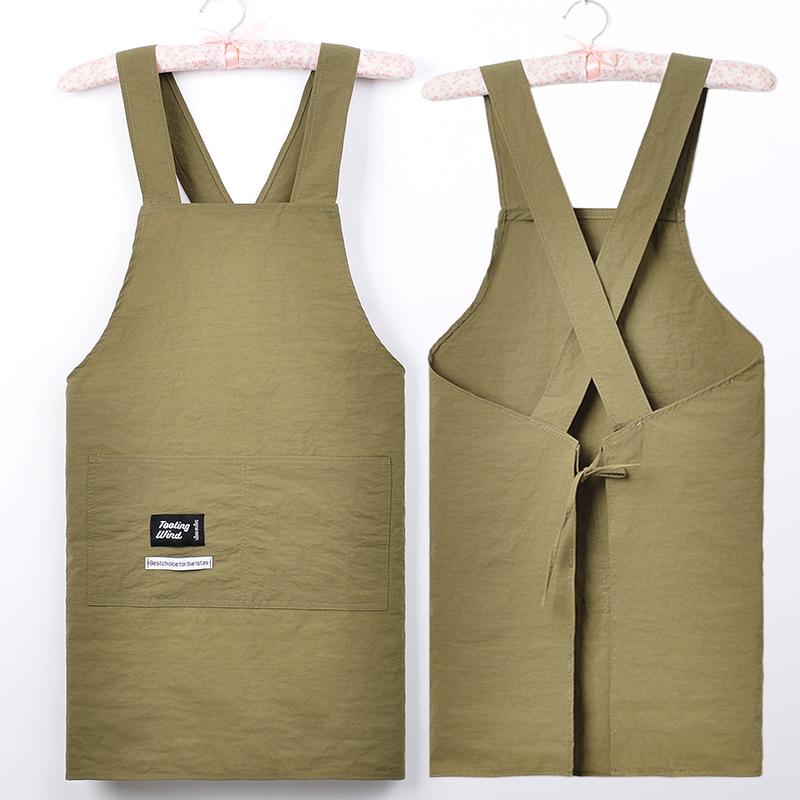 エプロン 男女兼用 夏 軽量 薄手 撥水 防汚 速乾 シンプル おしゃれ キッチン 料理 家庭用 業務用 飲食店 カフェ 作業着 ユニフォーム ガーデニング