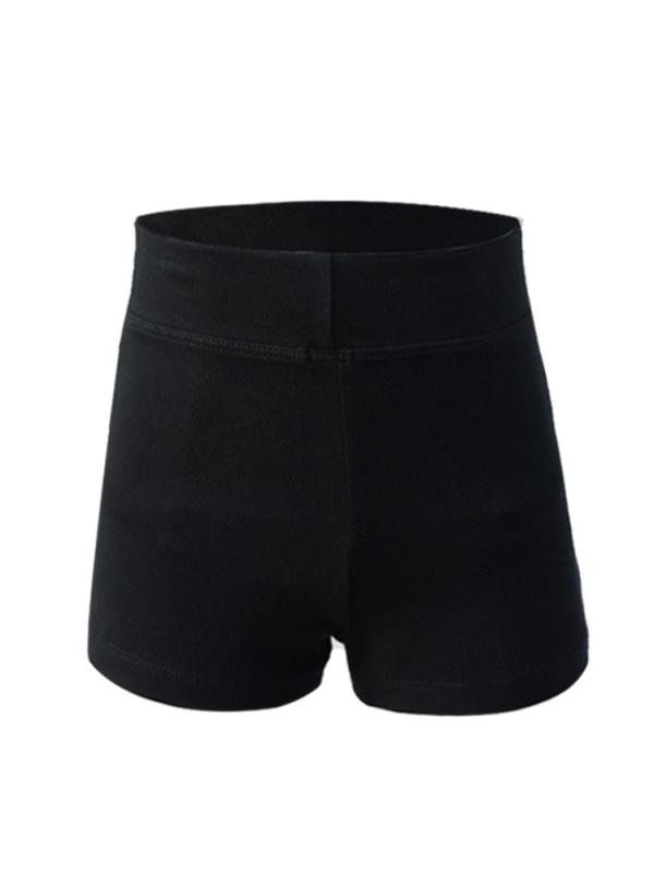 ショートパンツ 女の子 キッズ 女の子 ダンス バレエ 中国舞踊 レッスン 練習着 3分丈 夏用 黒 ブラック ボックス型 インナー 綿混 ポリエステル ストレッチ ボトムス