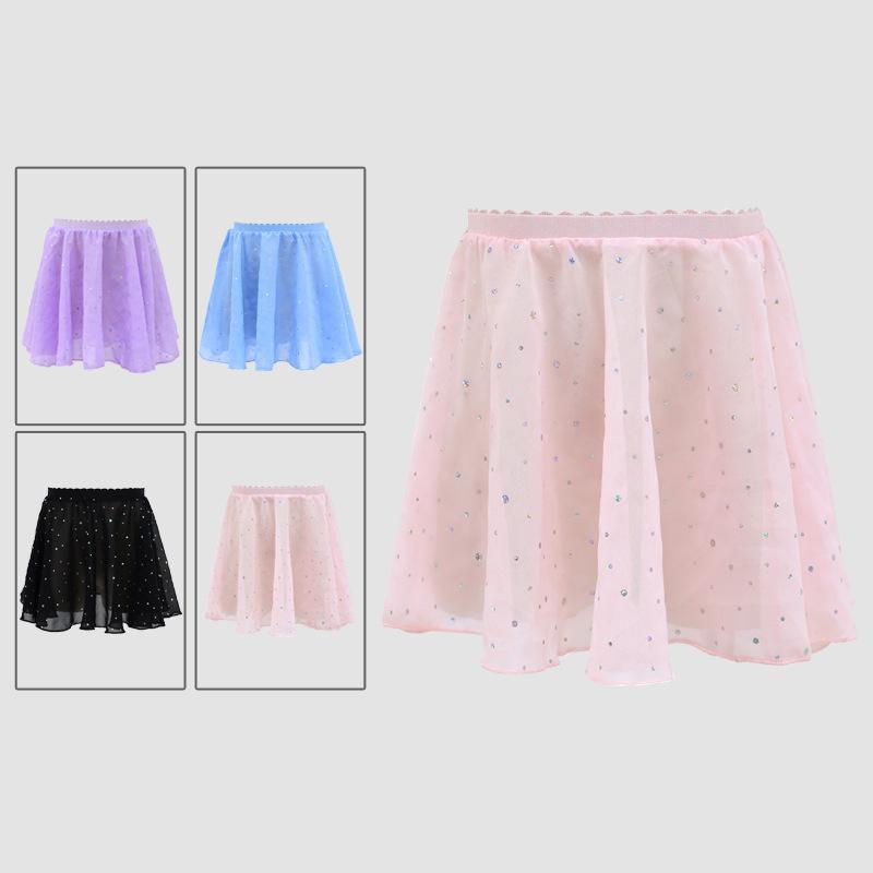 スカート キッズ ガールズ ダンス バレエ 中国舞踊 シフォン チュール ウエストゴム レッスン 練習 発..