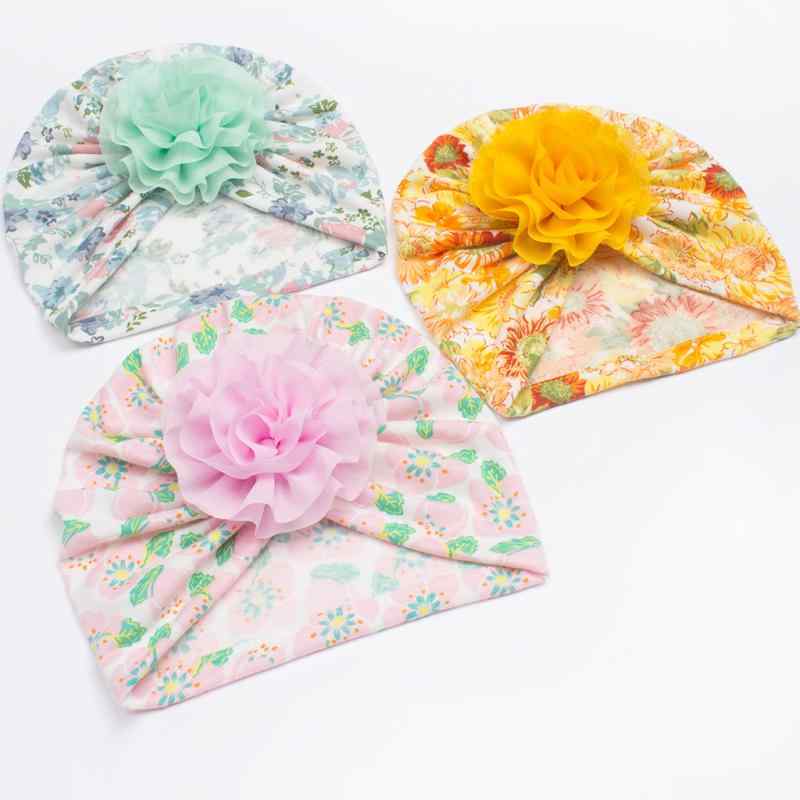 帽子 ベビー 子供 春夏 薄手 柔らかい 花柄 プリント キャップ お出かけ 日よけ 紫外線対策 通気性 かわいい おしゃれ ハット 普段使い