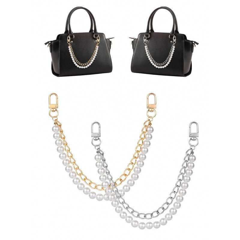 ストラップ スマホ 携帯電話 落下防止 紛失防止 パール パール ダブルチェーン リスト ハンドストラッ..