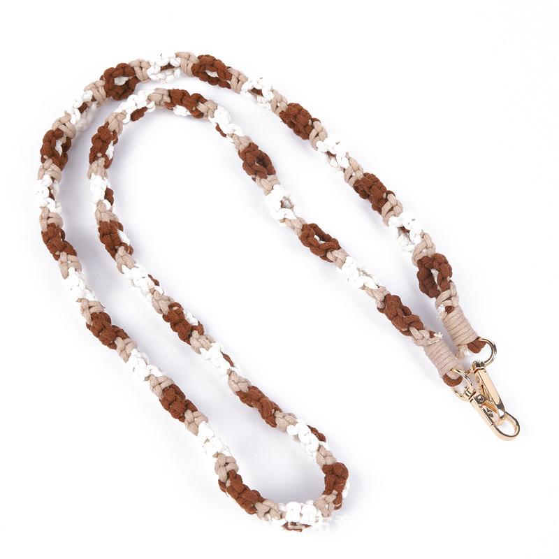 スマホストラップ レディース 女性用 ボヘミアン 編み込み デイジー 花柄 スマホショルダー ネックストラップ 斜め掛け 肩掛け バッグ..