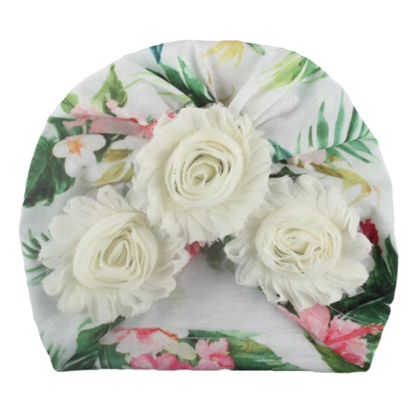帽子 ベビー 赤ちゃん用 小花柄プリント フローラル 薄手 軽量 ソフトハット つばなし コットン素材 秋向け 通気性良好 UVカット 日よけ対策 お出かけ 普段使い おしゃれ