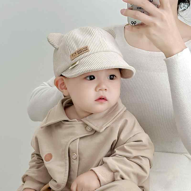 ベビー帽子 男の子 赤ちゃん 男児 韓国 おしゃれ カジュアル 上品な ソフトブリム キャップ ベースボー..