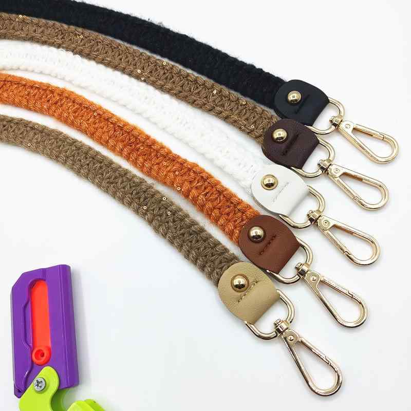 バッグ レディース ニット 毛糸 ショルダーストラップ 付け替え 交換用 斜め掛け クロスボディ ワンシ..