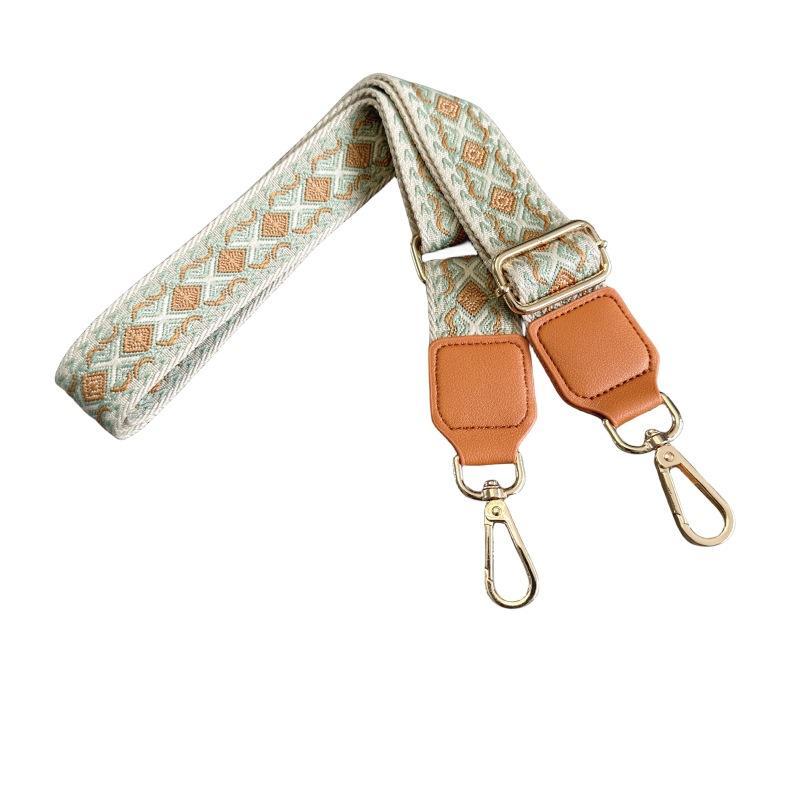 ショルダーストラップ 幅広 厚手 キャンバス 帆布 編み込み ジャガード 刺繍 バッグ 鞄 斜め掛け 肩掛..