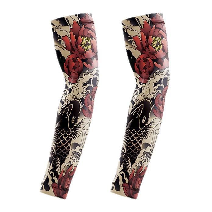 アームカバー メンズ 男性用 接触冷感 UVカット 日焼け防止 吸湿速乾 春夏 アウトドア サイクリング ドライブ 運転 タトゥー隠し フルアーム スポーツ