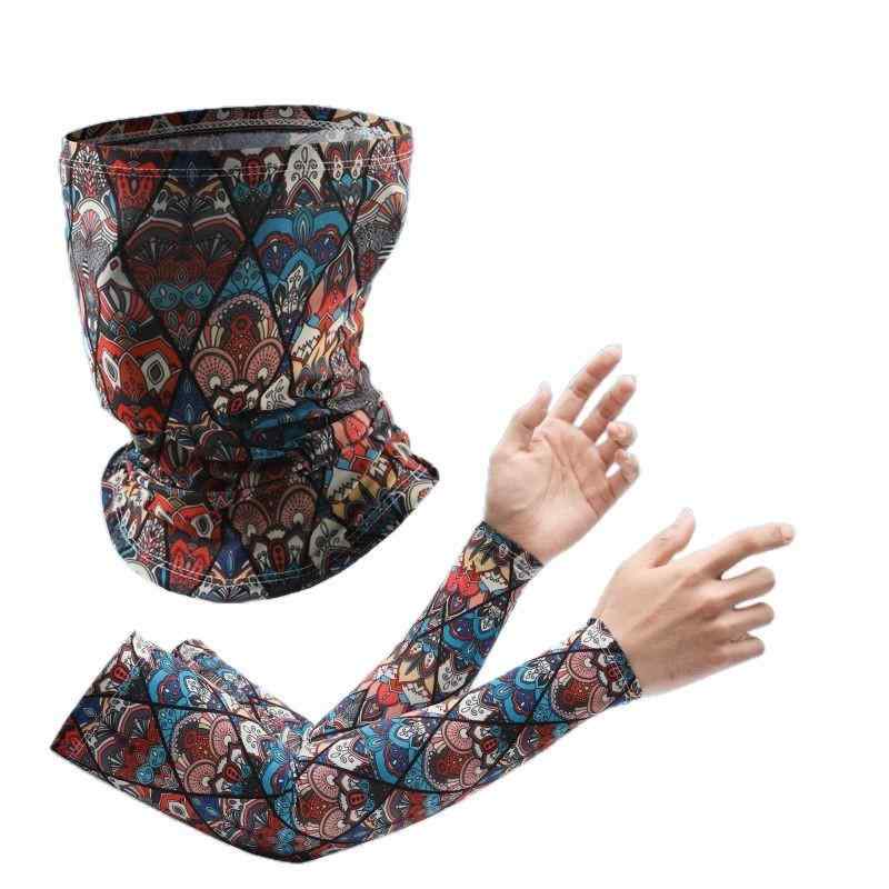 アームカバー メンズ UVカット 紫外線対策 日焼け防止 接触冷感 ひんやりクール アームスリーブ 腕カバー 手袋 グローブ タトゥー隠し サイクリング バイク ドライブ スポーツ アウトドア 吸湿速乾 伸縮性 夏 サマー