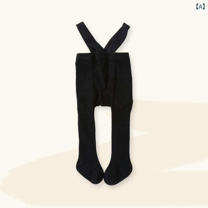 レギンス ベビー キッズ 男女兼用 秋冬 サロペット オーバーオール 腹巻き付き 厚手 あったか 防寒 イ..