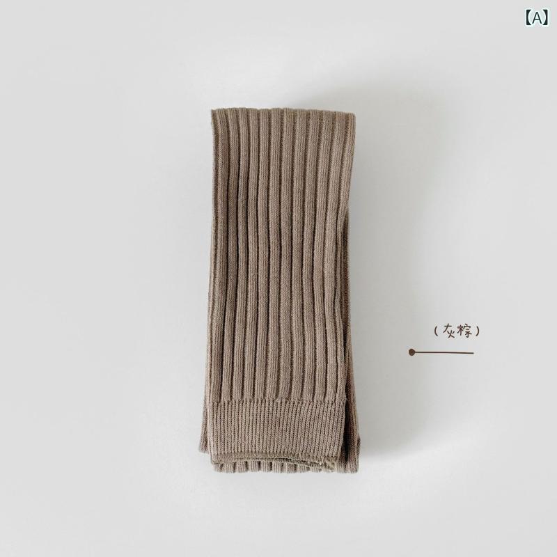 レギンス 女の子 韓国スタイル 春秋用 外出着 普段使い ベビー ニット 9分丈 コットン コーマ綿 中厚手..