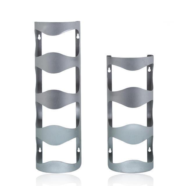 ワインラック ステンレス製 壁掛け 吊り下げ シンプル モダン おしゃれ ワインボトルホルダー 収納 デ..