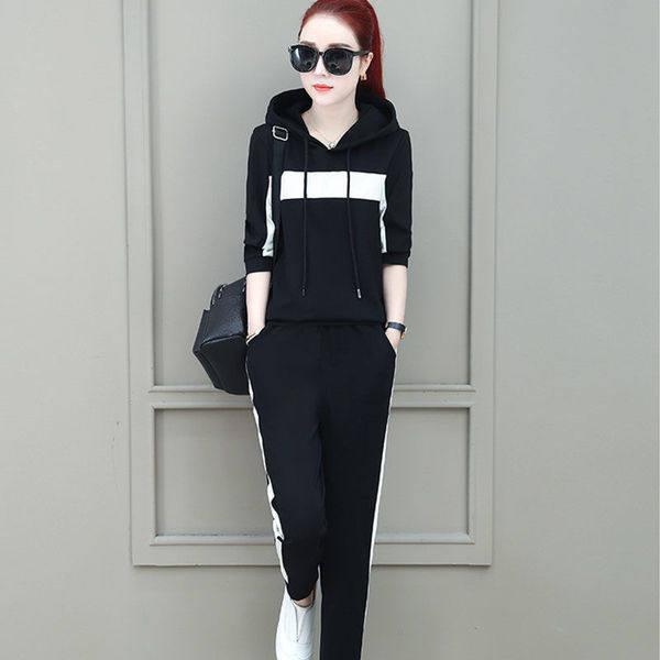 セットアップ レディース 春秋 カジュアル スポーツウェア おしゃれ フード付き パーカー スウェット トレーナー 長袖 ゆったり ルーズ ロングパンツ 長ズボン ジョギング ランニング 運動着 2点セット
