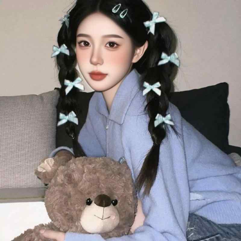 ヘアアクセサリー レディース 女性用 蝶結び リボン ヘアクリップ バレエスタイル サテン ロングリボン..