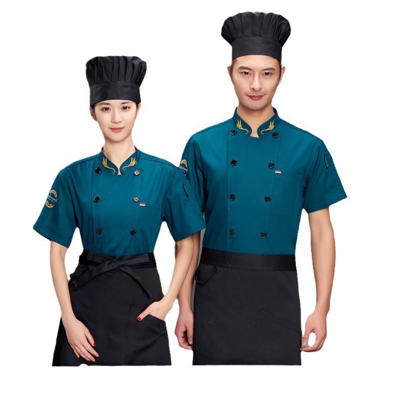 コックコート メンズ 男性用 半袖 レディース 女性用 長袖 シェフコート 薄手 通気性 吸汗速乾 ホテル レストラン 飲食店 食堂 調理場 ユニフォーム 綿 ポリエステル 春夏