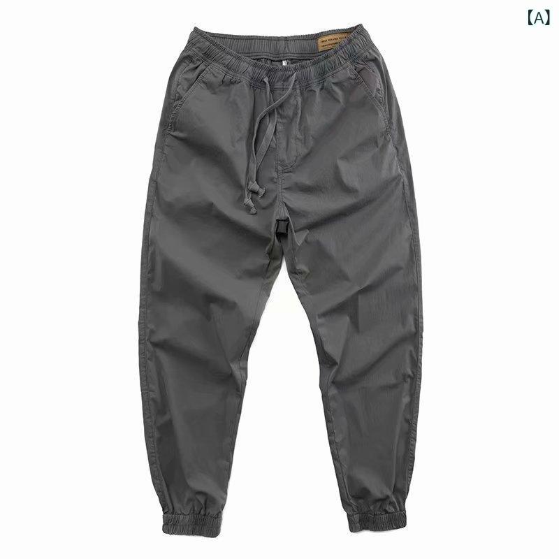 Sweat - パンツ メンズ 男性用 春秋 ワークパンツ 作業服 耐摩耗性 丈夫 防汚 汚れにくい ゆったり リラックスフィット 大きいサイズ ビッグサイズ クロップド アンクル丈 9分丈 ズボン 作業用
