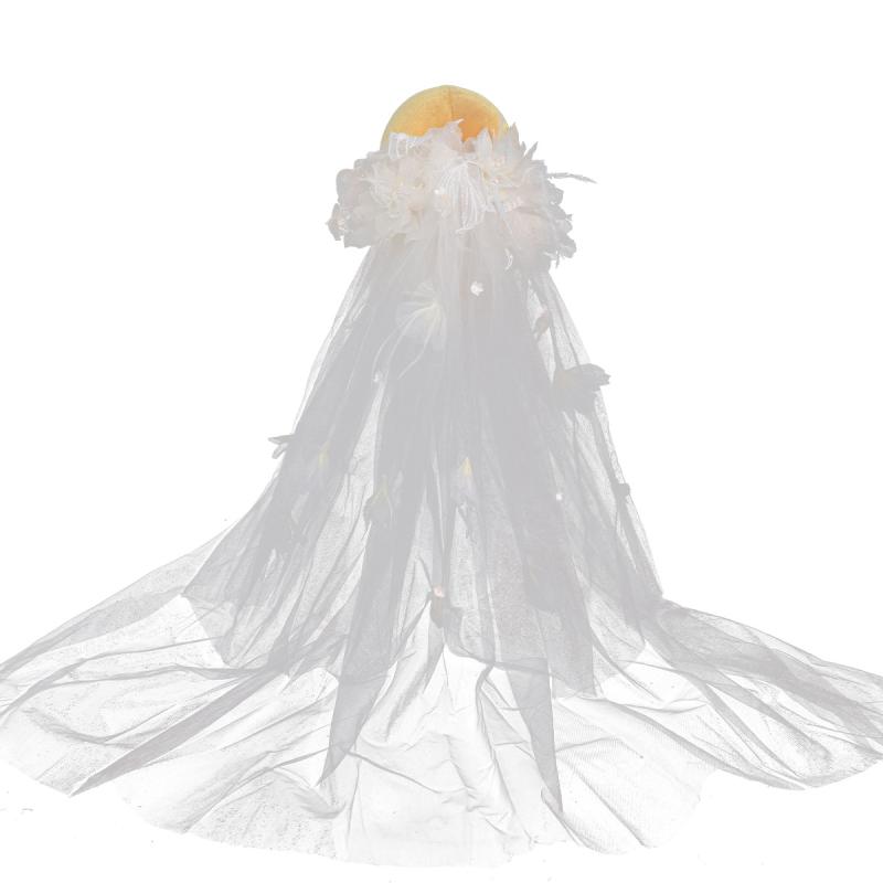 ヘッドドレス 花嫁 新婦 ウェディング 結婚式 婚約 入籍 前撮り フォトウェディング 撮影小物 羽 フェ..