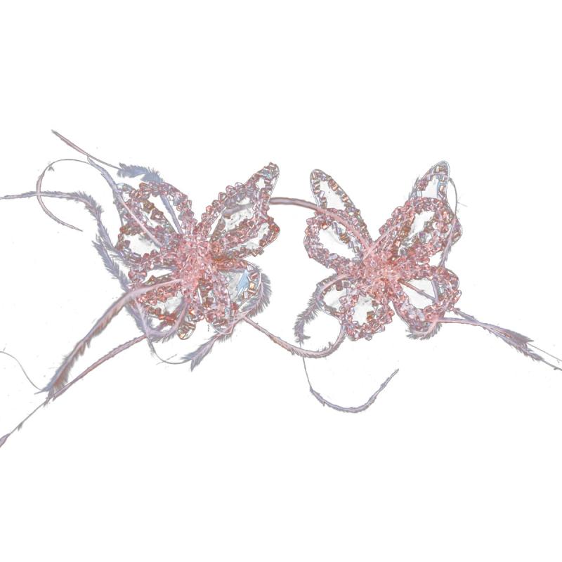 ヘッドドレス 花嫁 ウェディング ブライダル 蝶々モチーフ ヘアクリップ ヘアピン セット ビーズ パー..