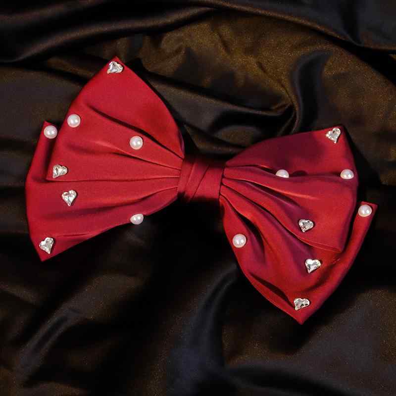 ヘアアクセサリー レディース 花嫁 婚約 結婚式 披露宴 二次会 お呼ばれ パーティー 高級感 サテン地 ..