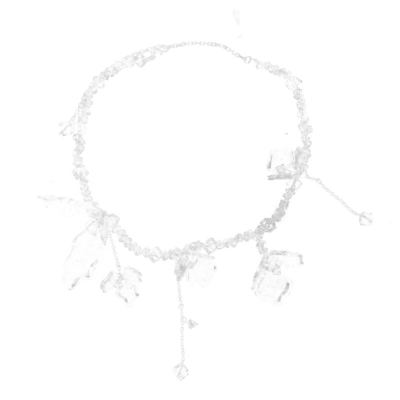 ネックレス タッセル イミテーションパール 上品 高級感 鎖骨チェーン チョーカー ウェディングドレス ..