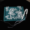 ヘッドドレス 花嫁 ブライダル 高級感 レース フラワーモチーフ ヘアアクセサリー 髪飾り フォトウェディング チャイナドレス ガウン 衣装