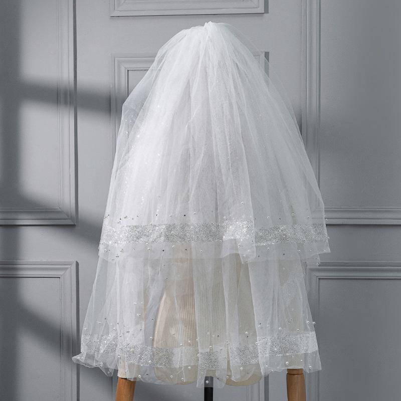 ウェディングベール 新婦 子供 結婚式 披露宴 発表会 撮影小物 上品 エレガント ロマンチック ナチュラ..
