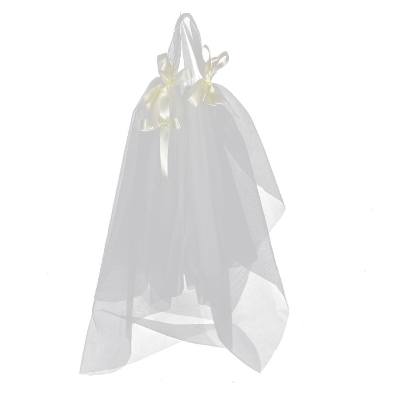 ウェディングベール 花嫁 ブライダル サテン リボン 蝶結び ヘッドドレス 結婚式 披露宴 ロケーション..