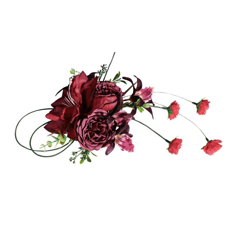 ヘッドドレス ウェディング 花嫁 髪飾り ブライダル ヘアアクセサリー 立体造花 ヘアクリップ セット ..