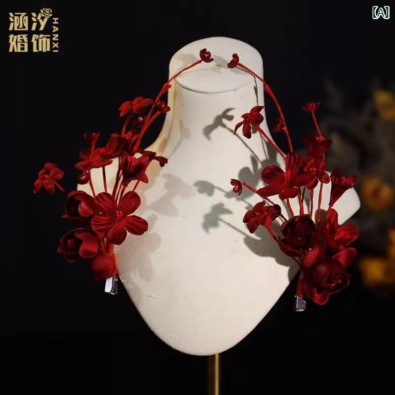 髪飾り ヘアクリップ 新婦 結婚式 披露宴 二次会 パーティー フォーマル 古風 クラシカル チャイナドレ..