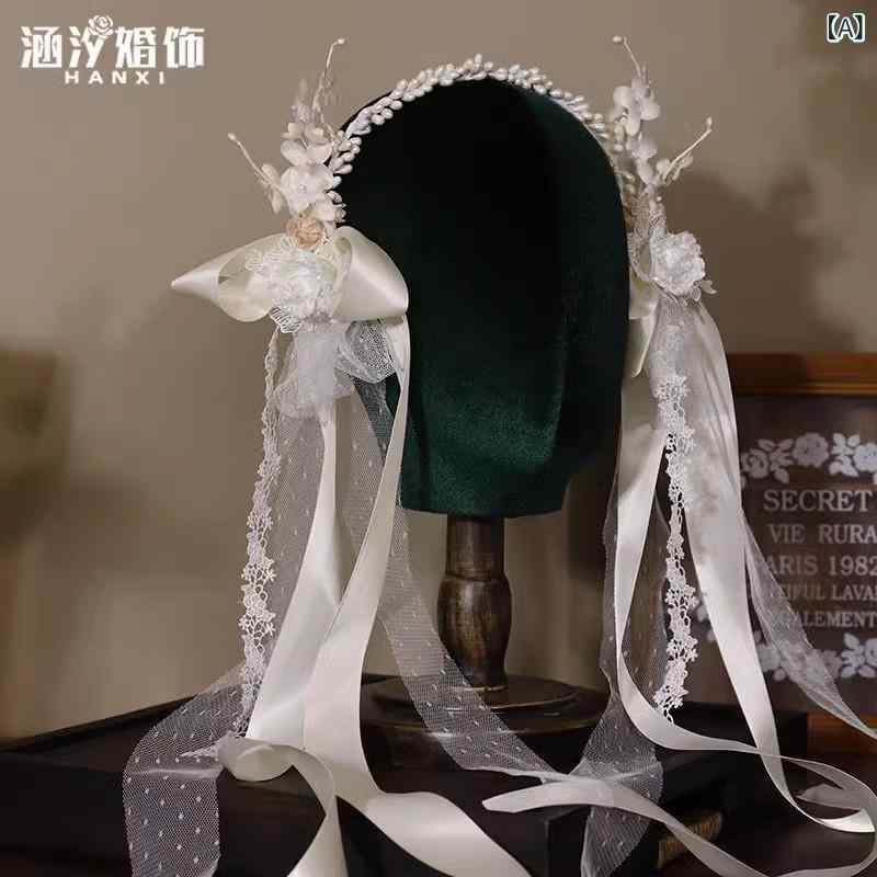 ヘアアクセサリー レディース エレガント ハンドメイド ロングリボン 蝶結び カチューシャ フラワー ヘ..