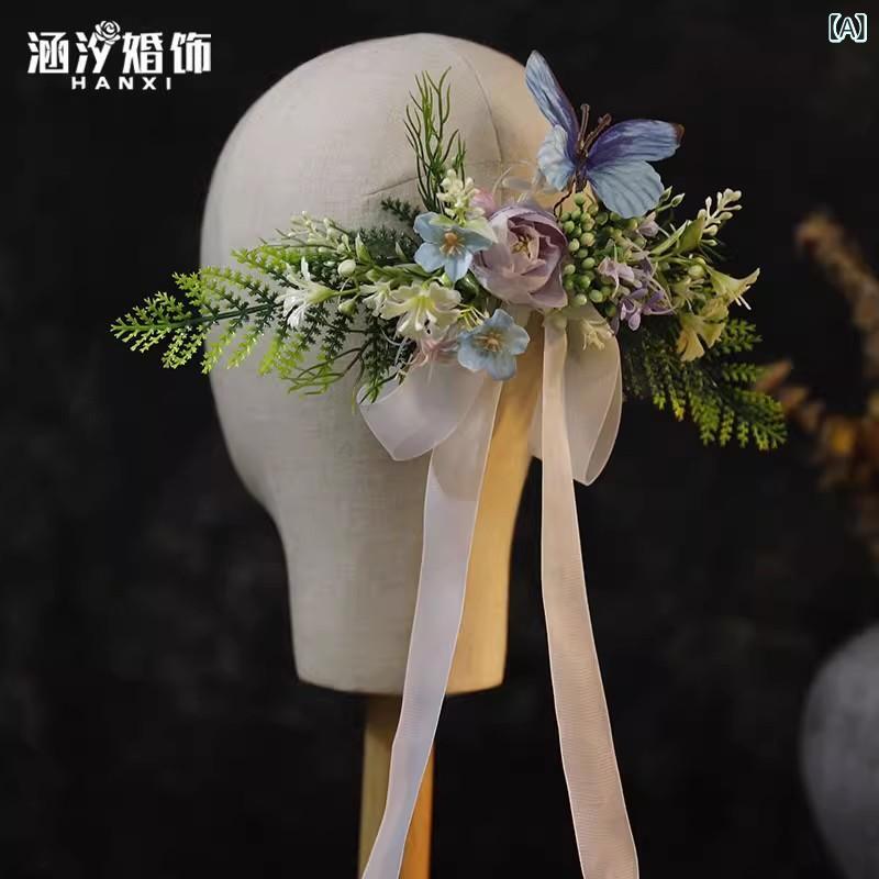 ヘアアクセサリー レディース 花嫁 ウェディング 結婚式 前撮り 後撮り ロケーションフォト フォトウェ..